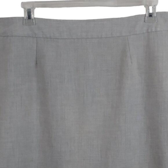 Worthington | Gray Stretch Pencil Skirt with Pleated Bottom | Size 16 - Picture 2 of 9